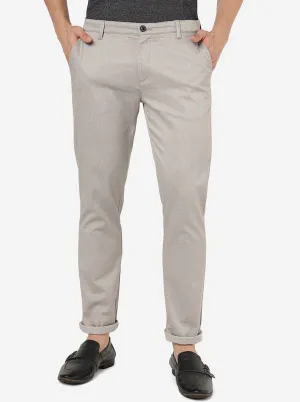 Grey Solid Uno Fit Casual Trouser | JadeBlue