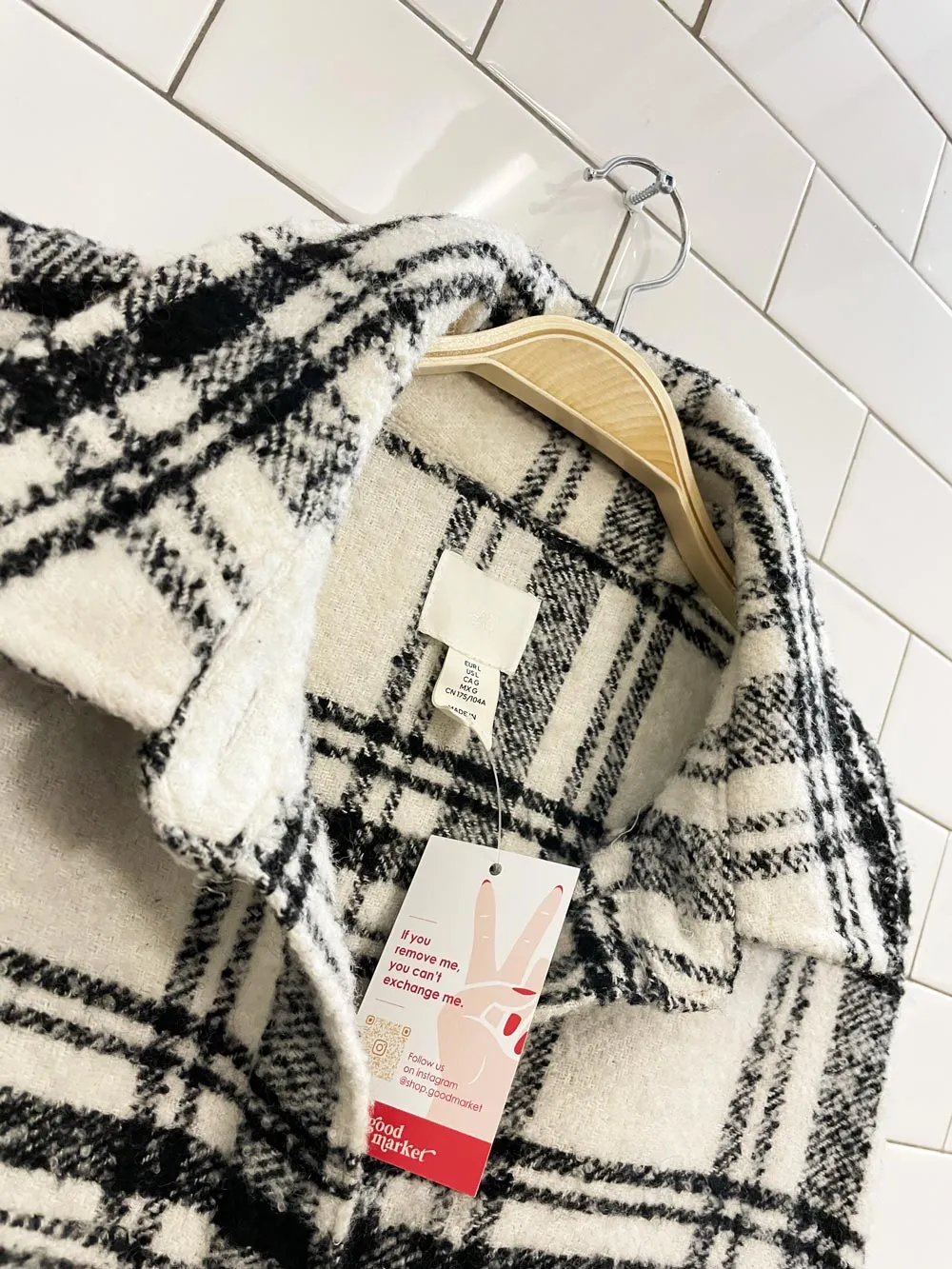 h&m 2024 oversized wool-blend shirt jacket
