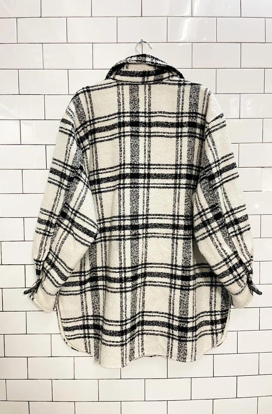 h&m 2024 oversized wool-blend shirt jacket