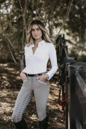 Hampton and Harlow Womens Long Sleeve White