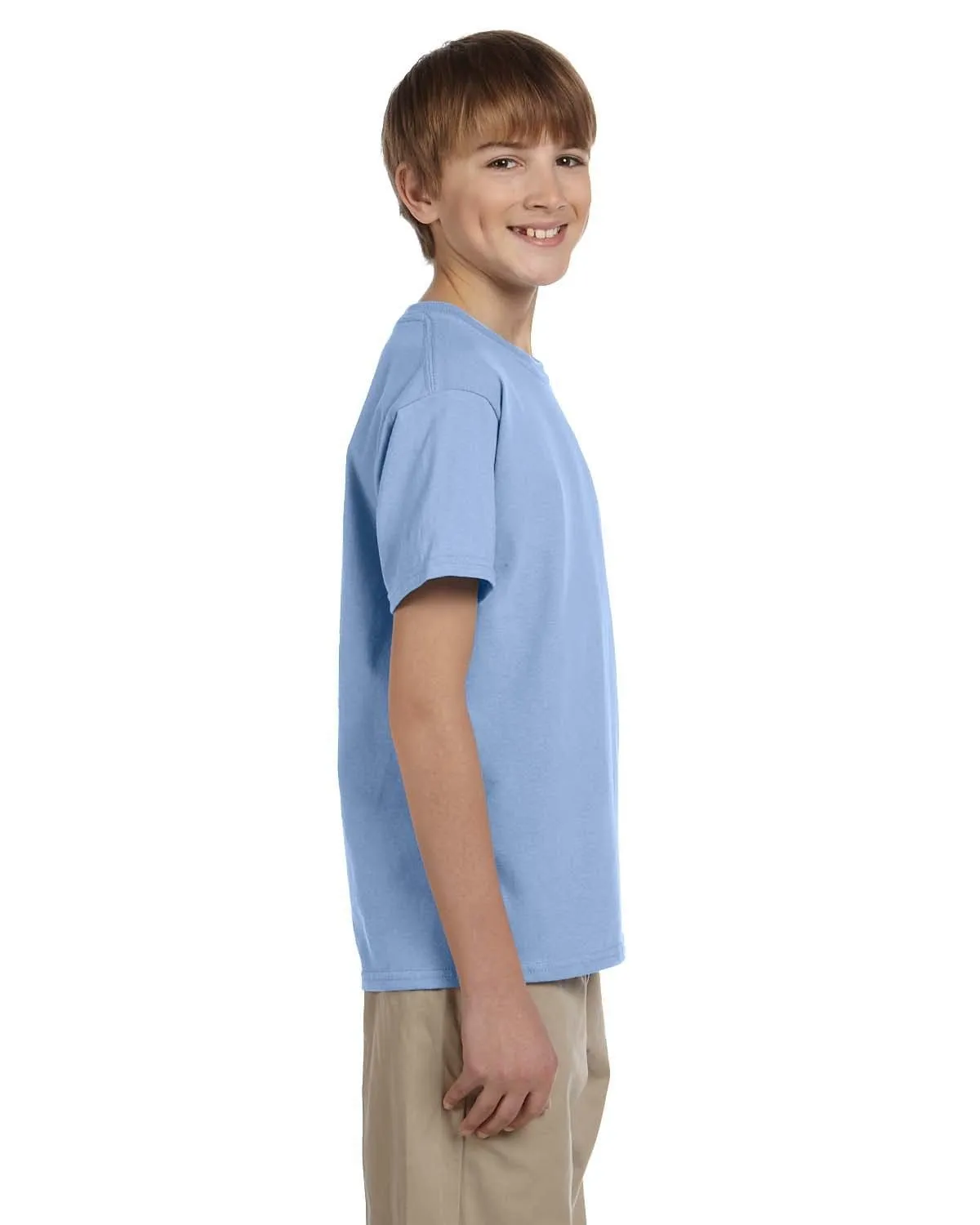 Hanes Youth Heavyweight 50/50 T-Shirts | Light Blue