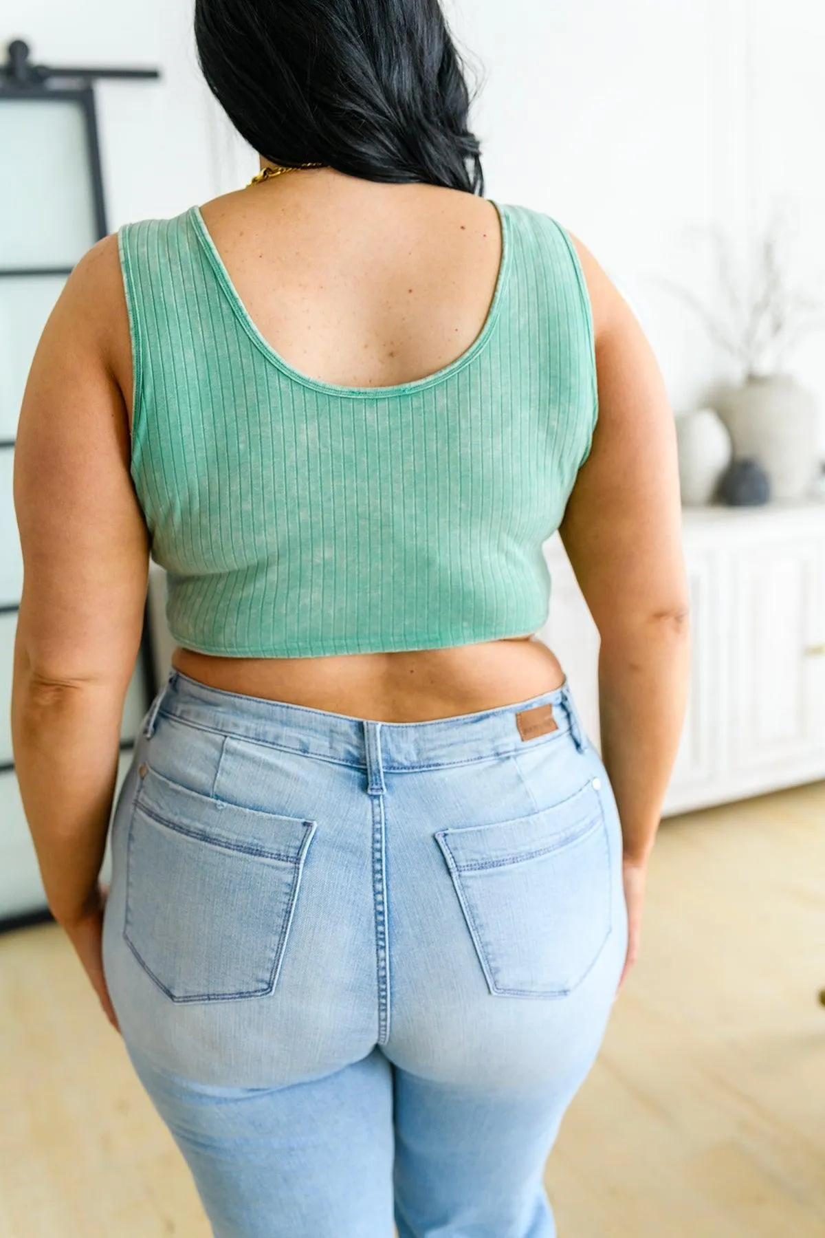 Hazel Blues® |  Get On My Level Cropped Cami in Mint