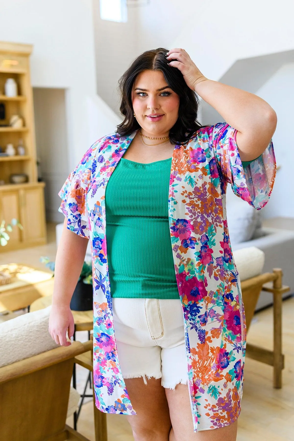 Hazel Blues® |  Sentimental Feelings Square Neck Top in Kelly Green