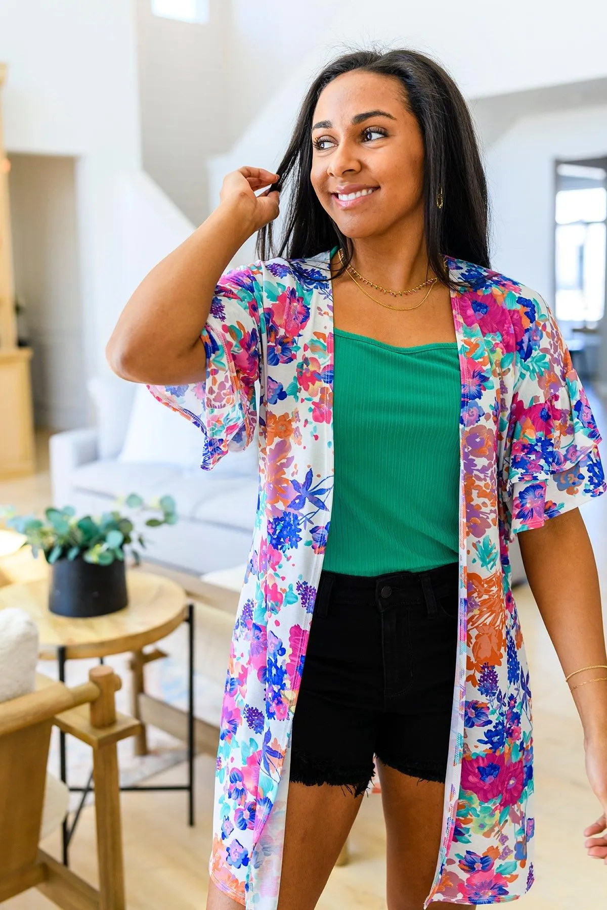 Hazel Blues® |  Sentimental Feelings Square Neck Top in Kelly Green