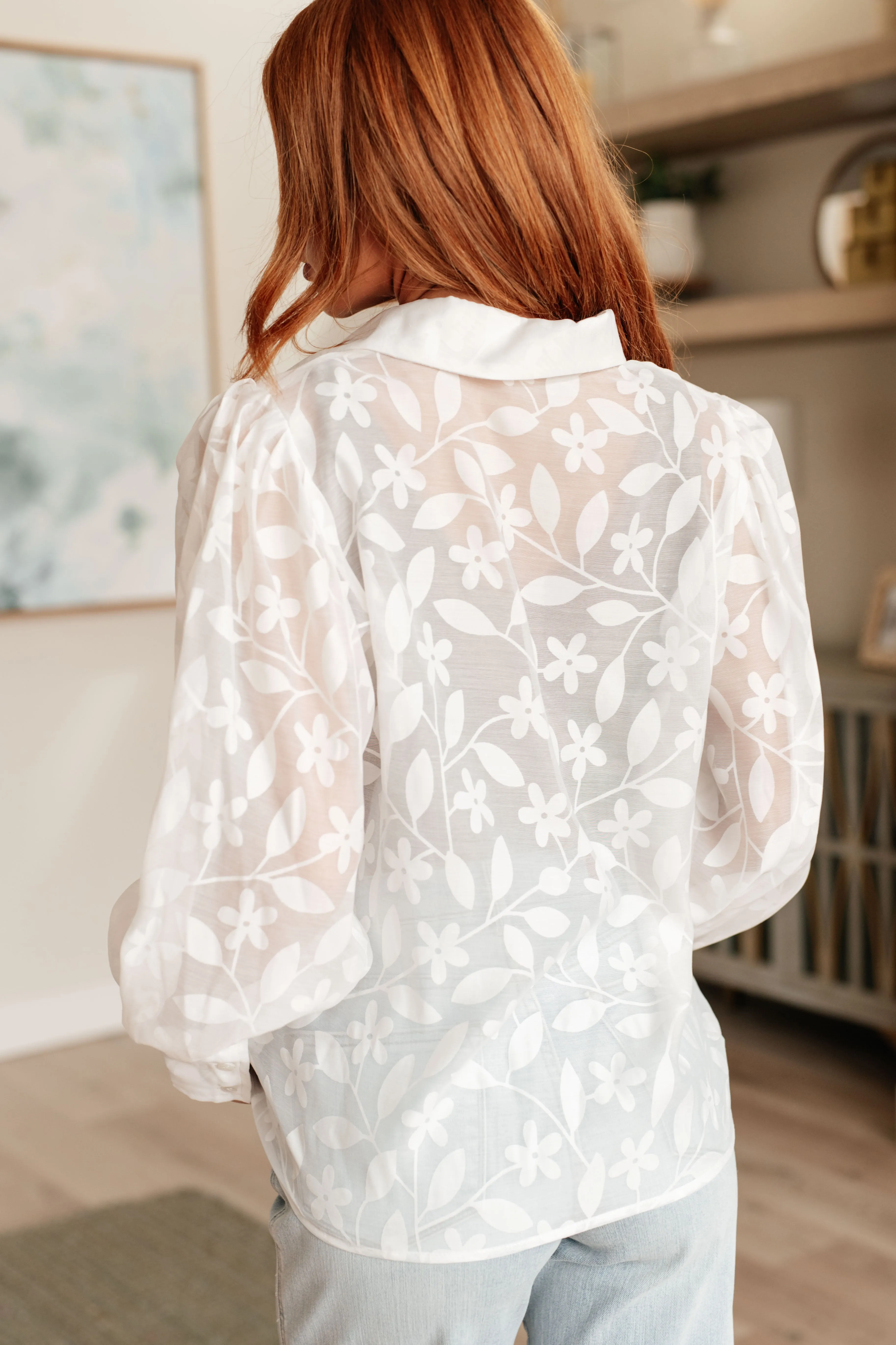 Hazel Blues® |  Sweet Serotonin Lace Button Up