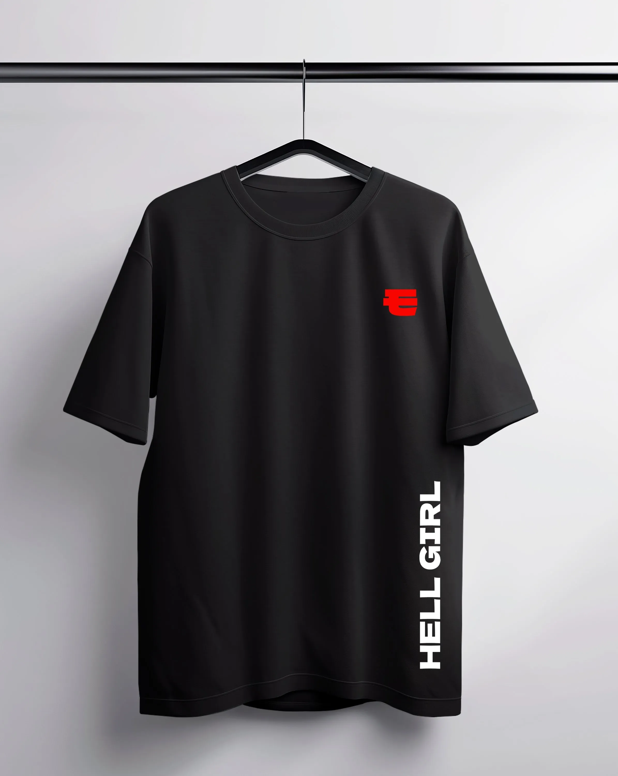 Hell Girl Black Oversized Tee