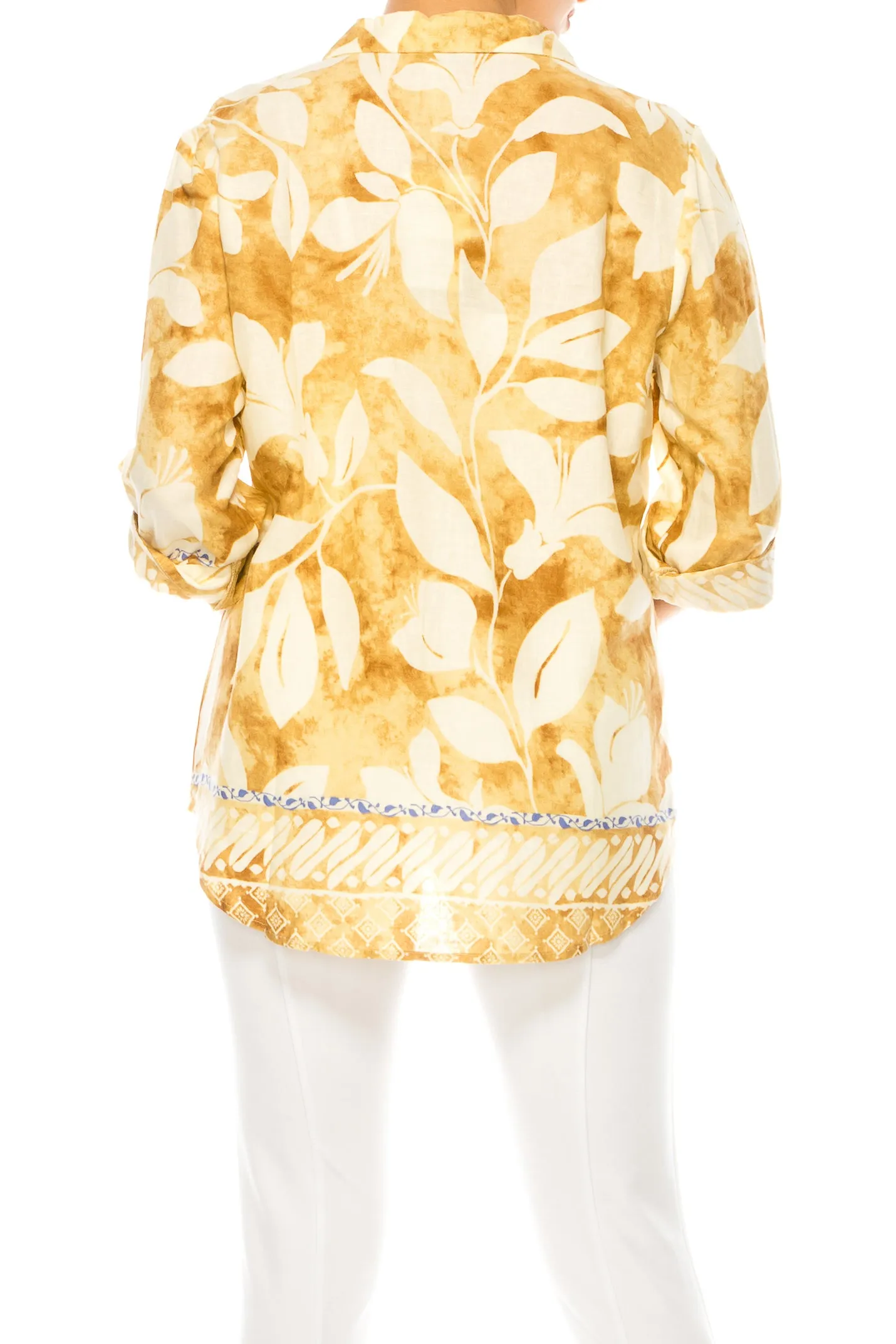 Hester & Orchard Adjustable Sleeve Floral Top