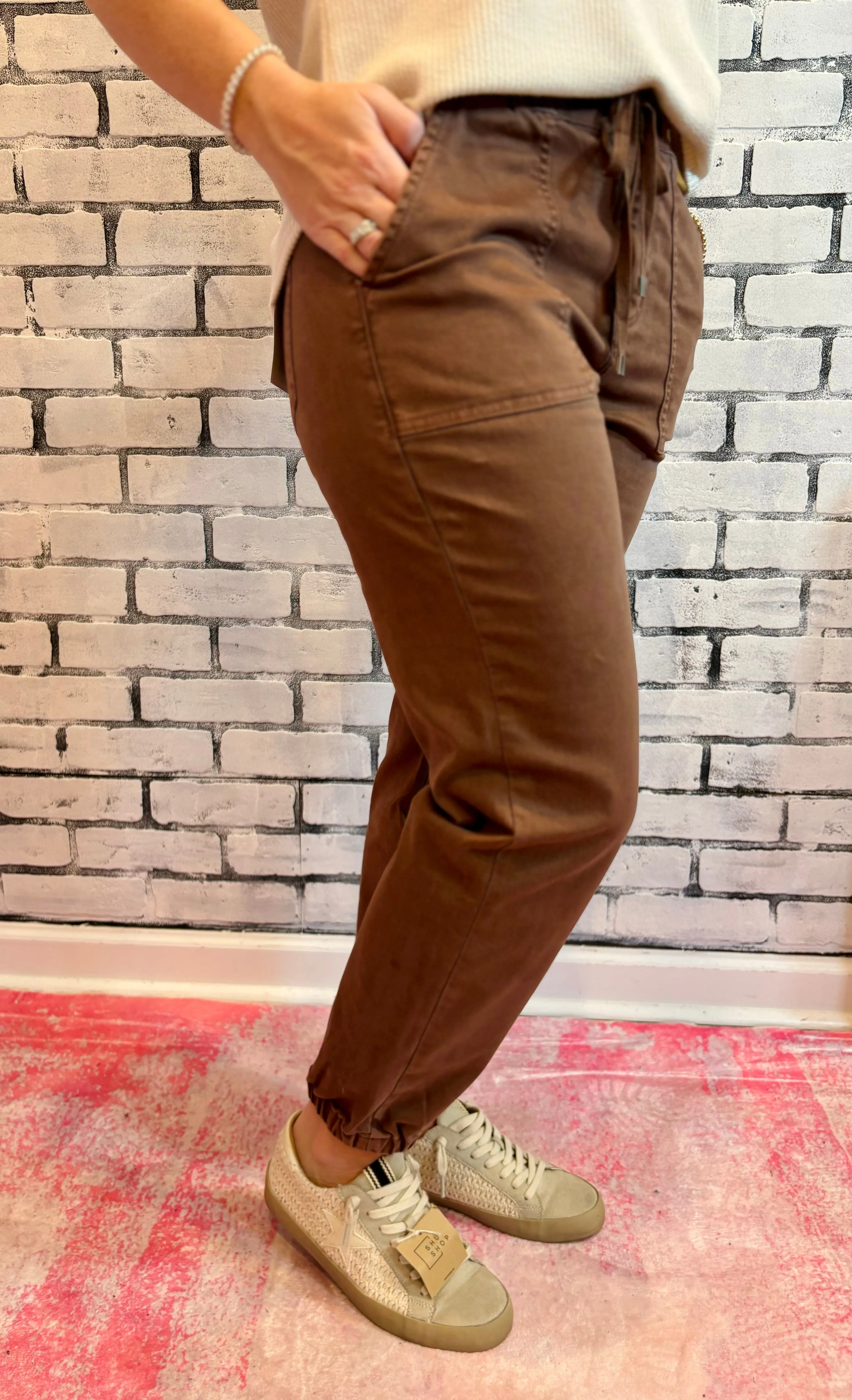 High Rise Crop Jogger Jeans (S-3X)