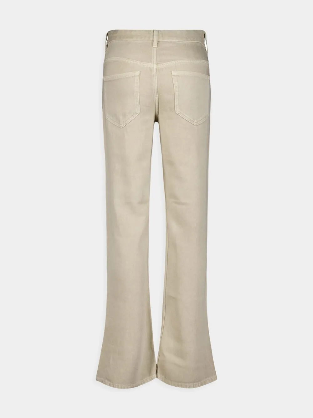 High-Waisted Straight-Leg Cotton Jeans