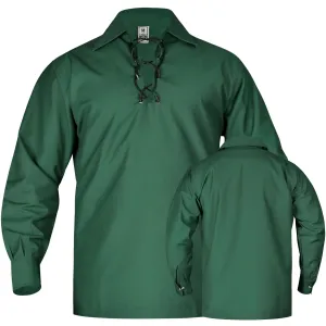 Highland Green Kilt Shirt - Vibrant Scottish Attire