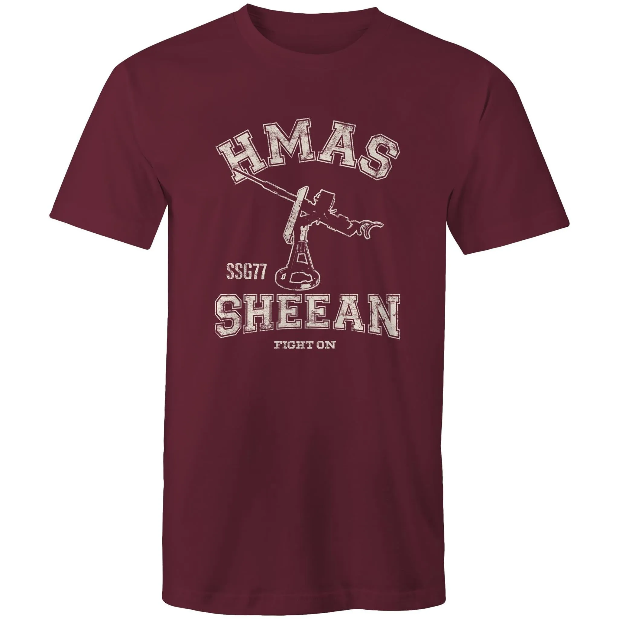 HMAS Sheean SSG77 Men's T-shirt white (Style Alpha)