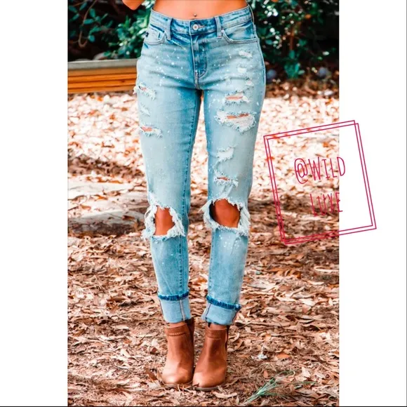 🔥HOST PICK🔥 5🌟 BESTSELLER Luna Distressed Boyfriend