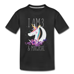 I am 3 and Magical Kids' Premium T-Shirt