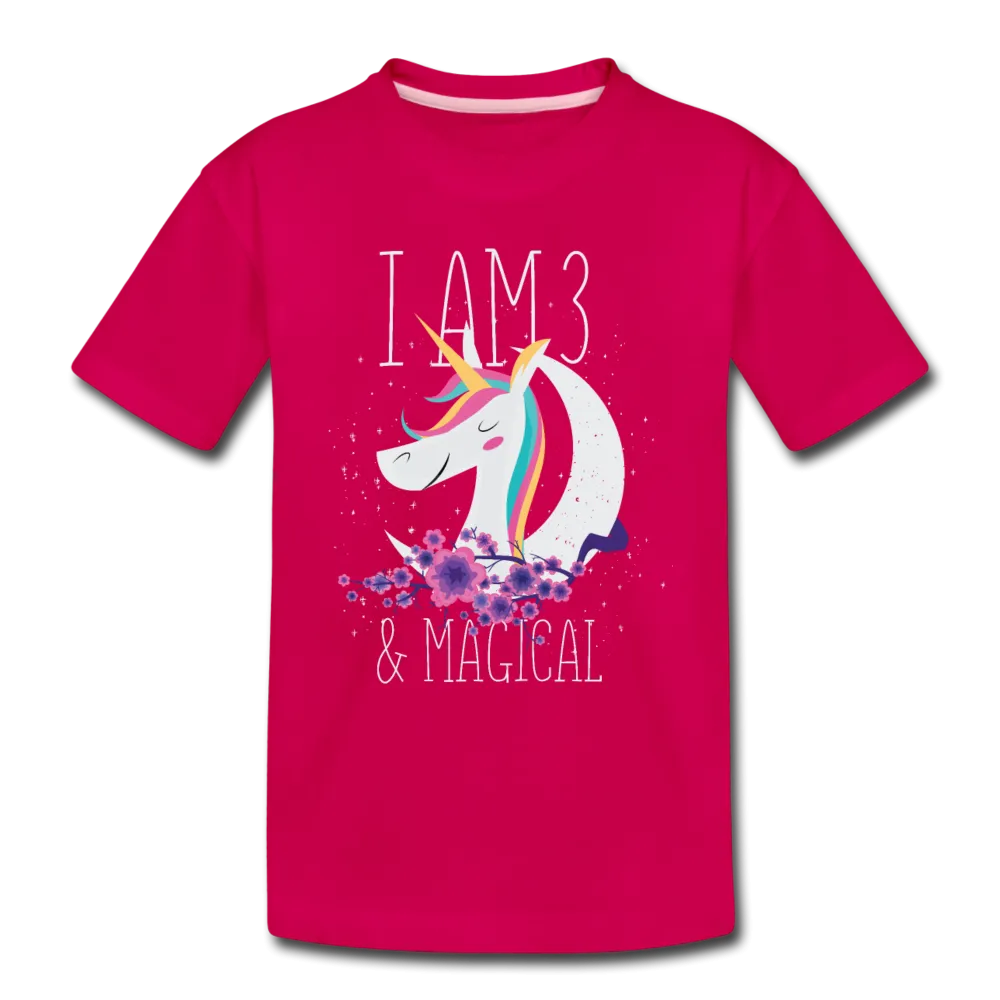 I am 3 and Magical Kids' Premium T-Shirt