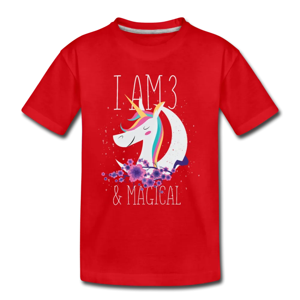 I am 3 and Magical Kids' Premium T-Shirt