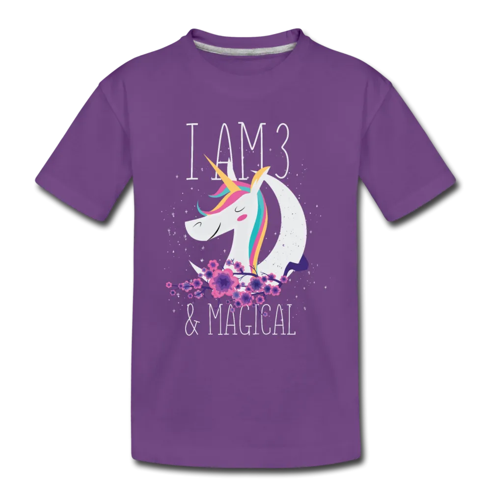 I am 3 and Magical Kids' Premium T-Shirt