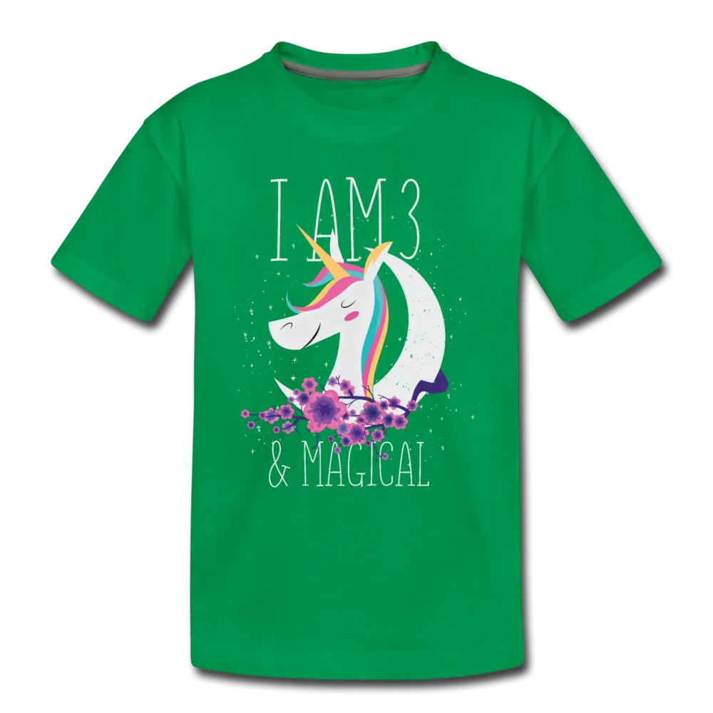I am 3 and Magical Kids' Premium T-Shirt