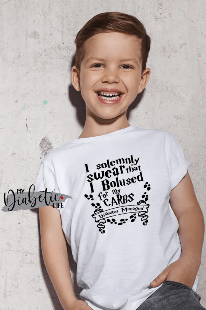 I solemnly swear that I bolused for my carbs - Kids Unisex T-Shirt