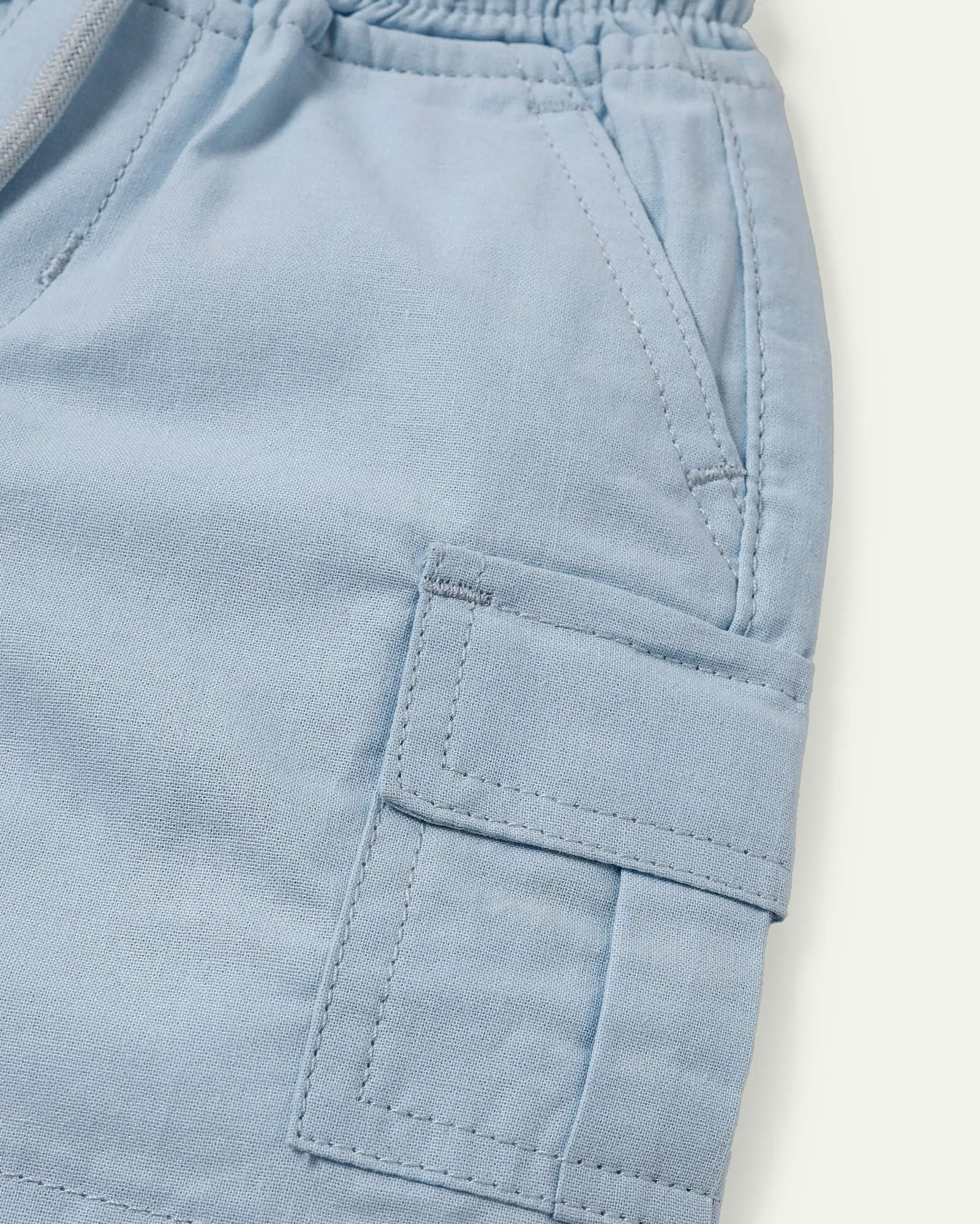 Ice Blue Cargo Shorts
