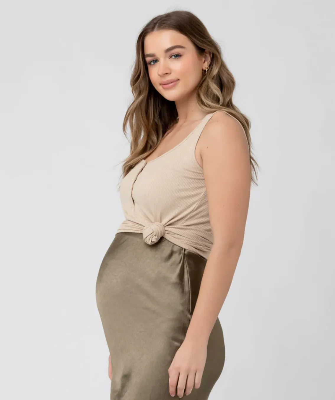 Izzy Button Down Rib Tank