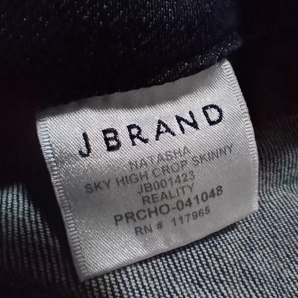 J Brand Natasha Sky High Crop Skinny &quot;Reality&quot; Ladies 26 Dark Wash EUC