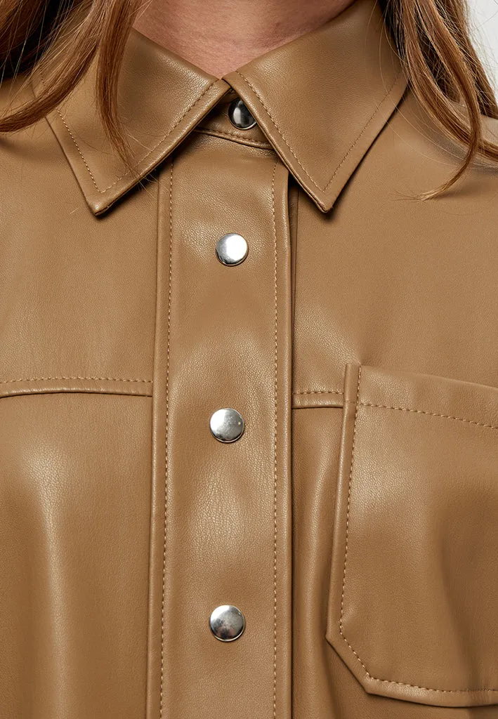 Jamilla Shirt Jacket - SEPIA TINT