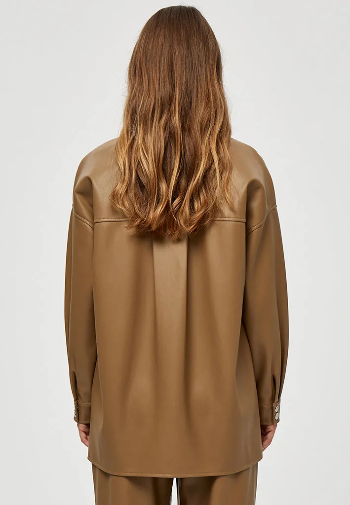 Jamilla Shirt Jacket - SEPIA TINT