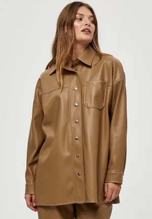 Jamilla Shirt Jacket - SEPIA TINT