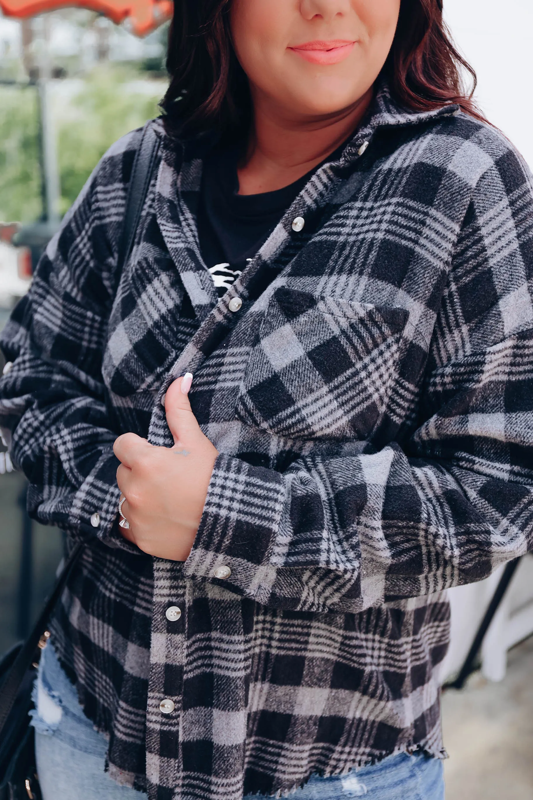 Jaxtyn Plaid Flannel Shirt - Grey