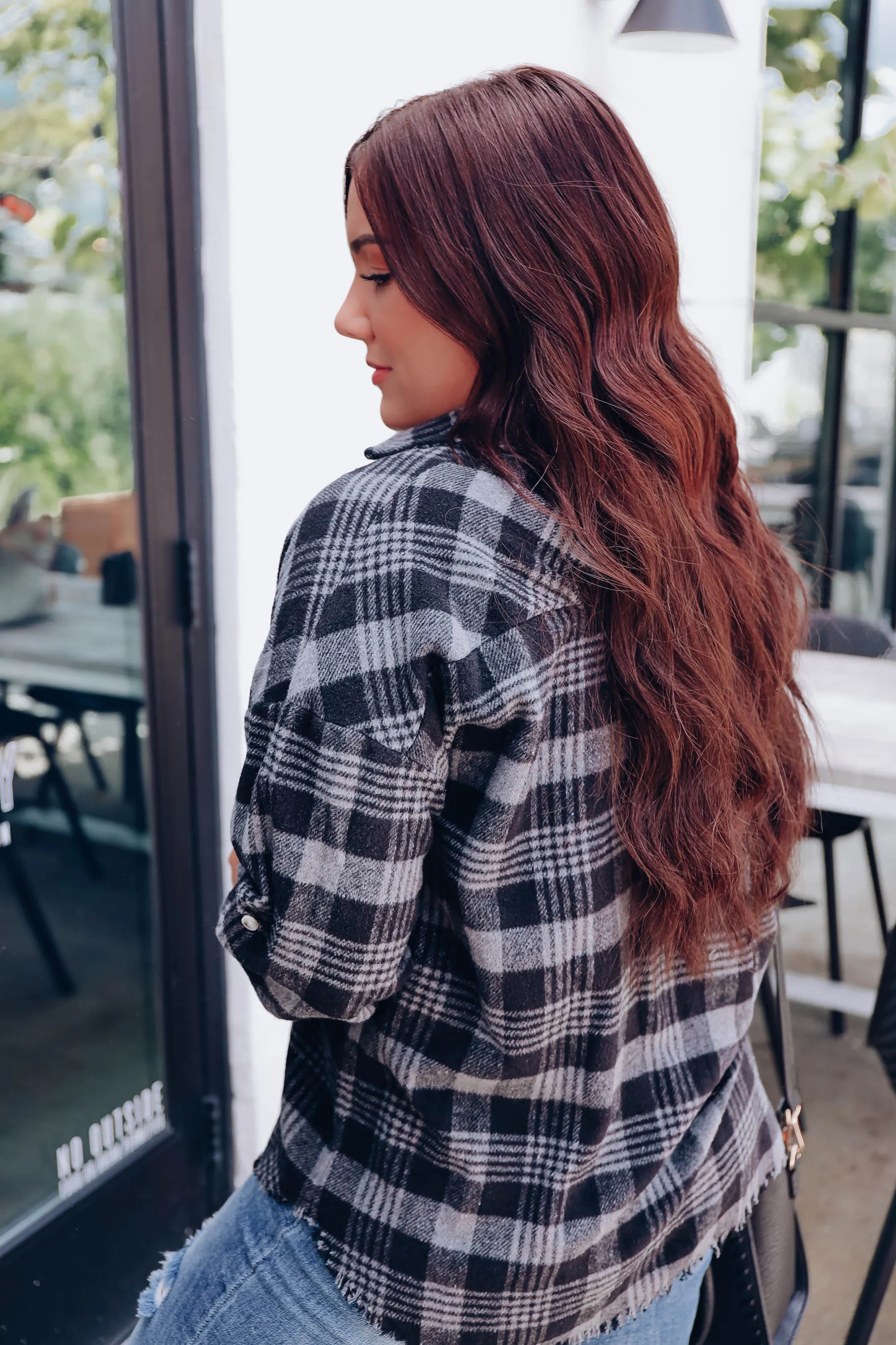 Jaxtyn Plaid Flannel Shirt - Grey