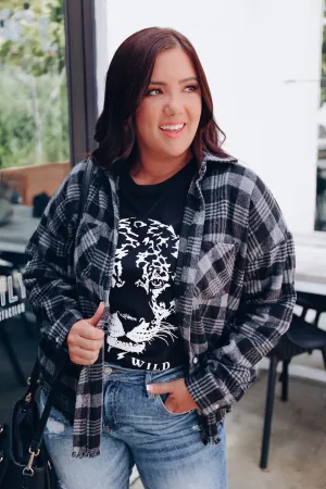 Jaxtyn Plaid Flannel Shirt - Grey