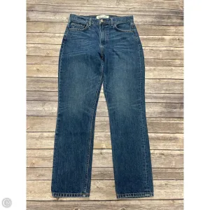 Jeans Straight By Reformation In Blue Denim, Size: 6