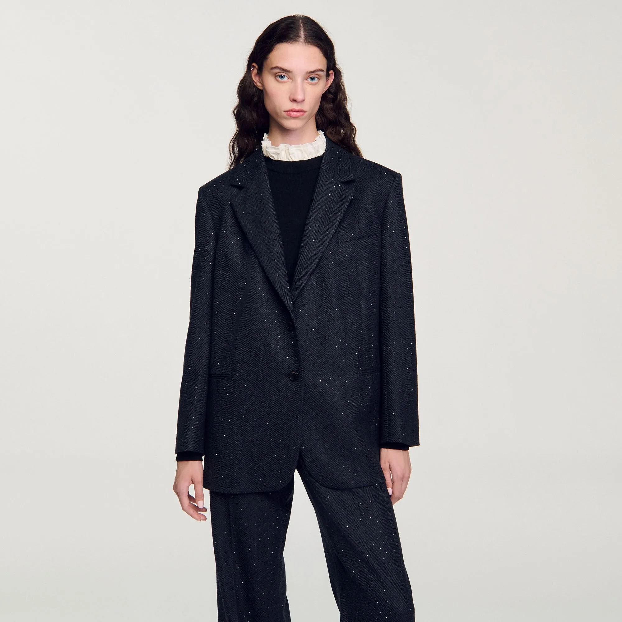 Jennifer Oversized Suit Jacket Dark Grey