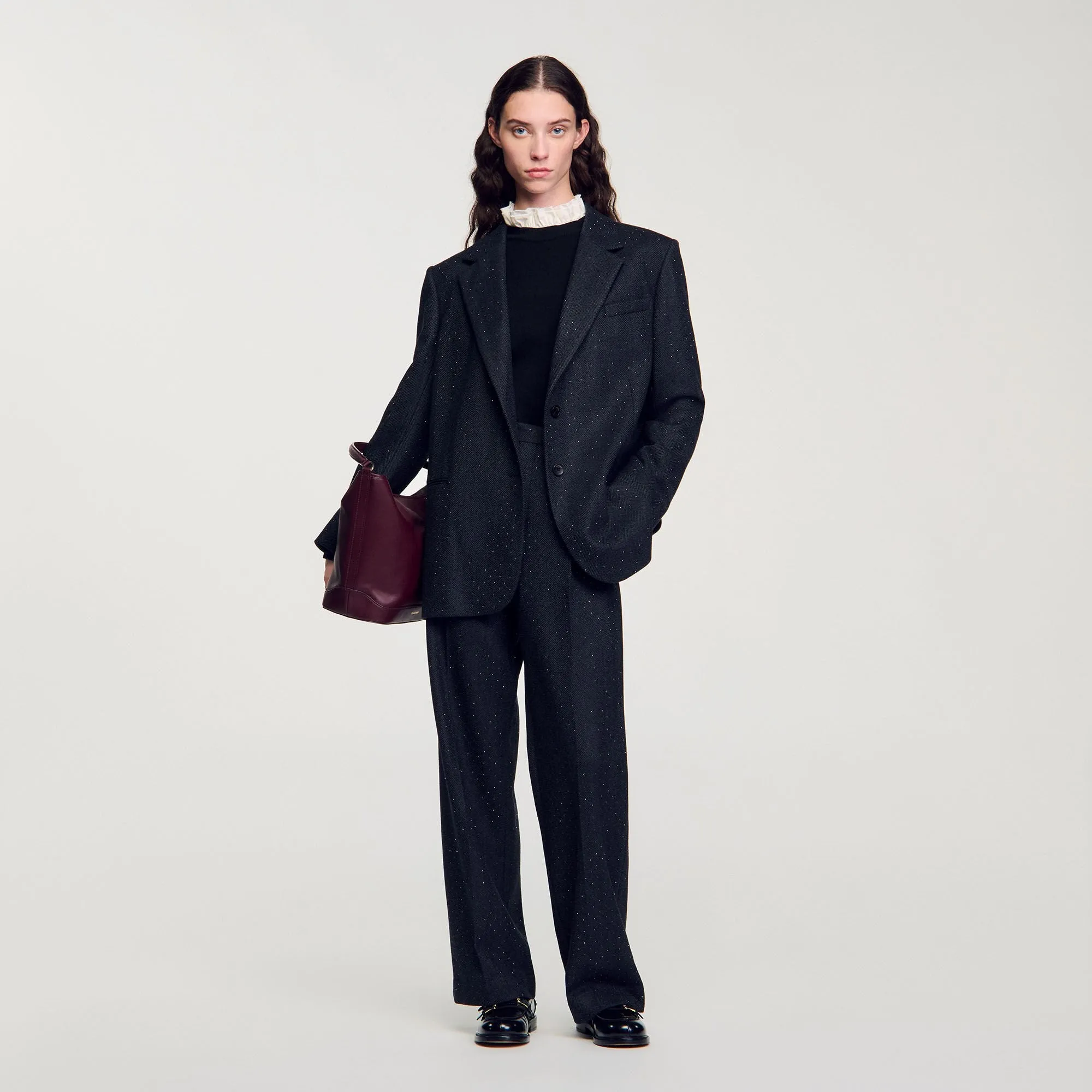 Jennifer Oversized Suit Jacket Dark Grey