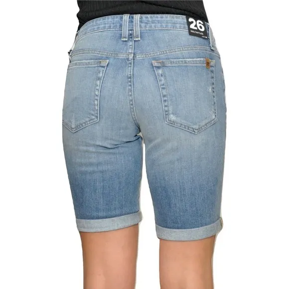 Joe's Jeans Bermuda Shorts Rolled Hem Mid Rise Halis 26 Nwt $158