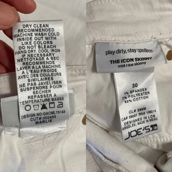 Joe’s Jeans Marlie The Icon Skinny Mid Rise Skinny Crop Jeans size 30
