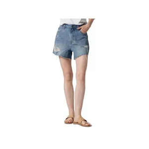 JOIE Womens Blue Zippered Pocketed Raw-edge Hems Shorts Shorts 27