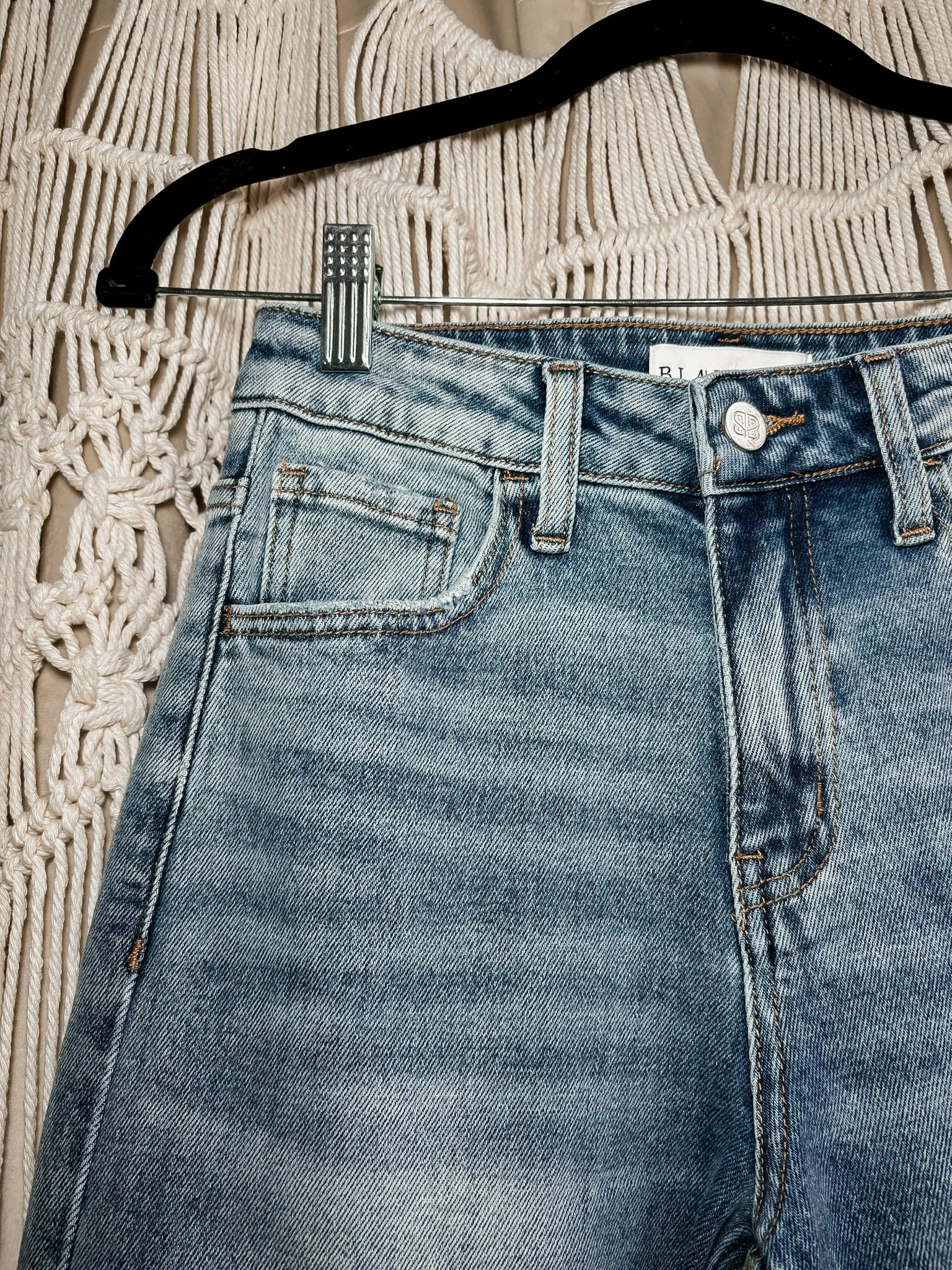 Jordan Mid-Rise Wide Cuff Straight Leg Jeans