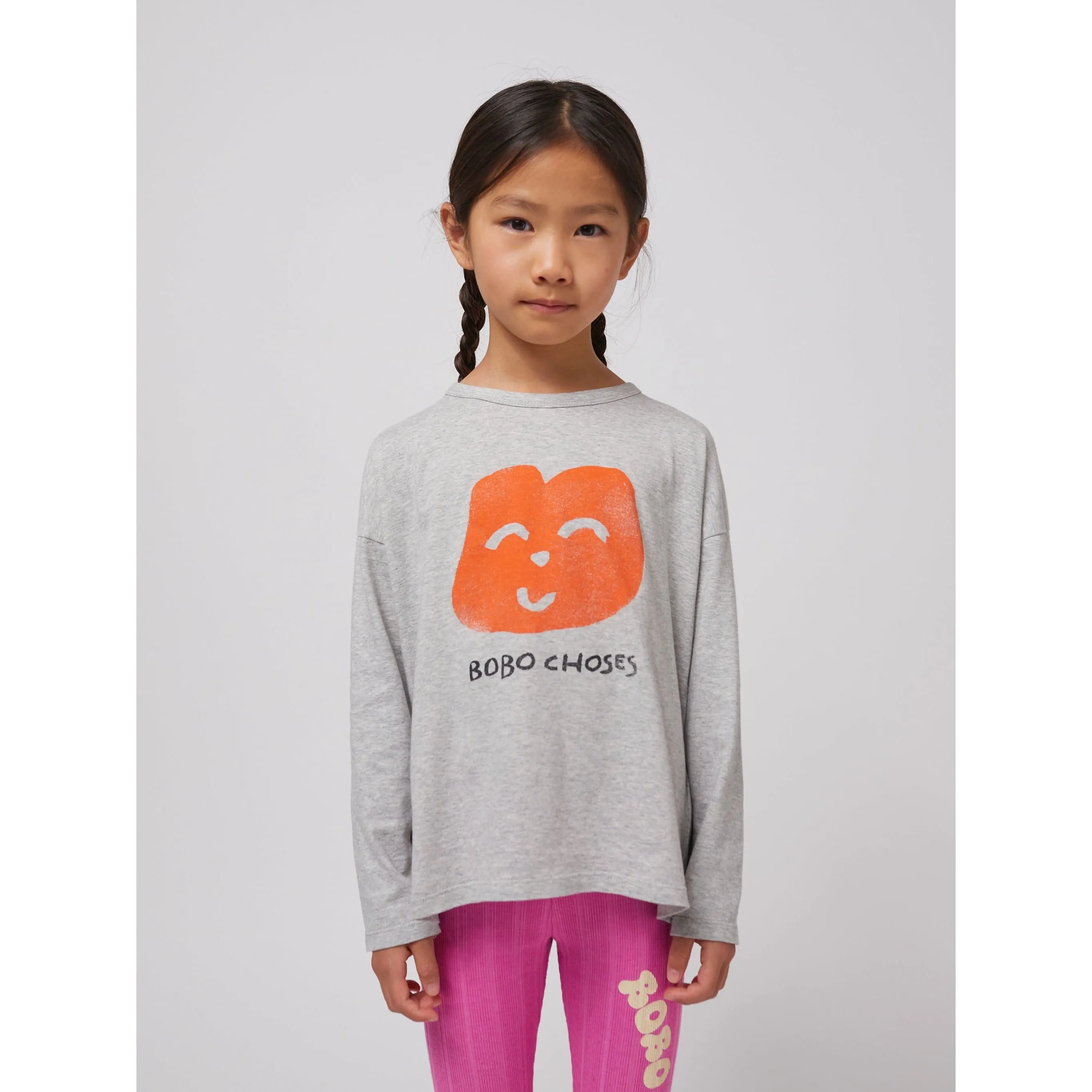 Joyful Face T-Shirt - Grey
