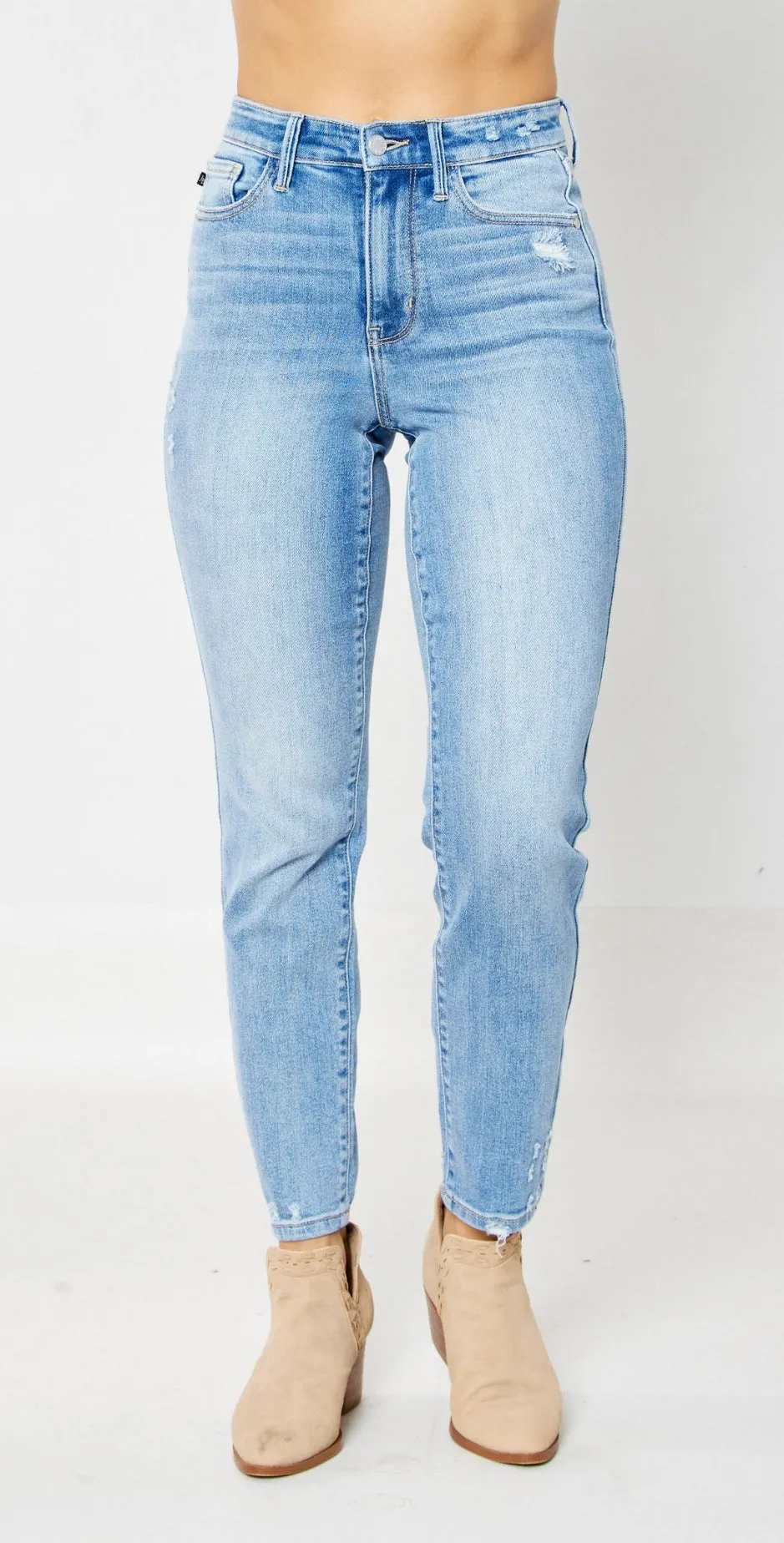 Judy Blue Destroyed Hem Jean (Plus)