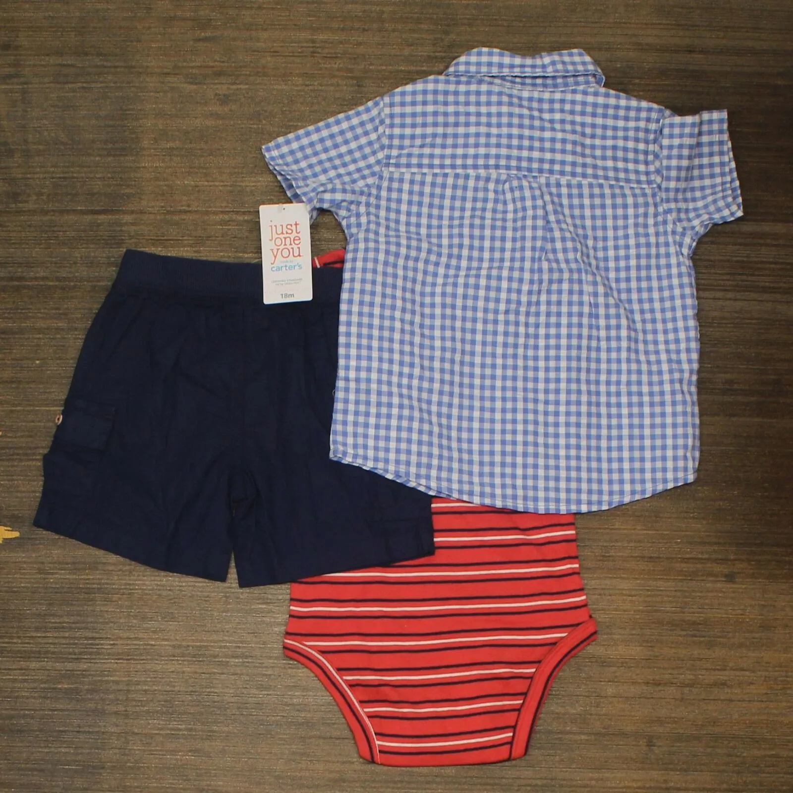 Just One You Made By Carter's Baby Boys' 3pc Plaid Top & Bottom Set