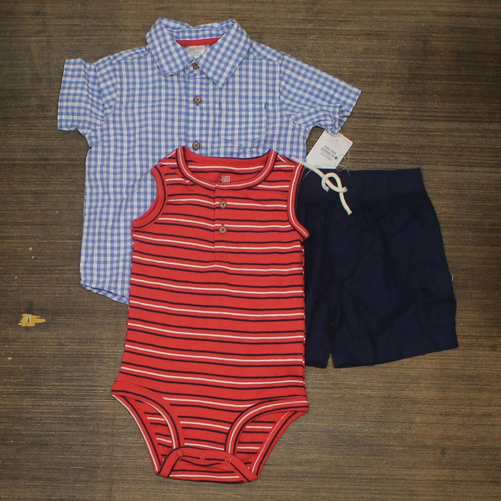 Just One You Made By Carter's Baby Boys' 3pc Plaid Top & Bottom Set
