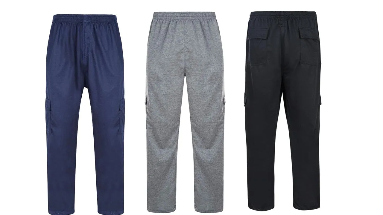 KAM Mens Big Size Light Weight Cargo Joggers (232)