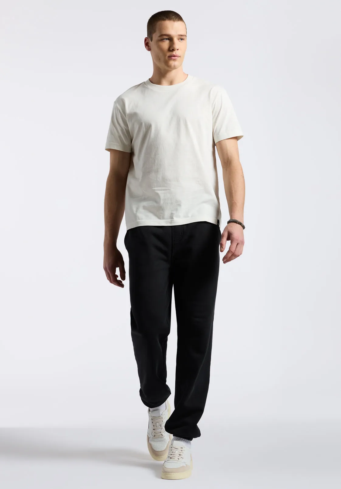 Kanto Men's Short-Sleeve Crew Neck Jersey T-Shirt, Milk - BM24603