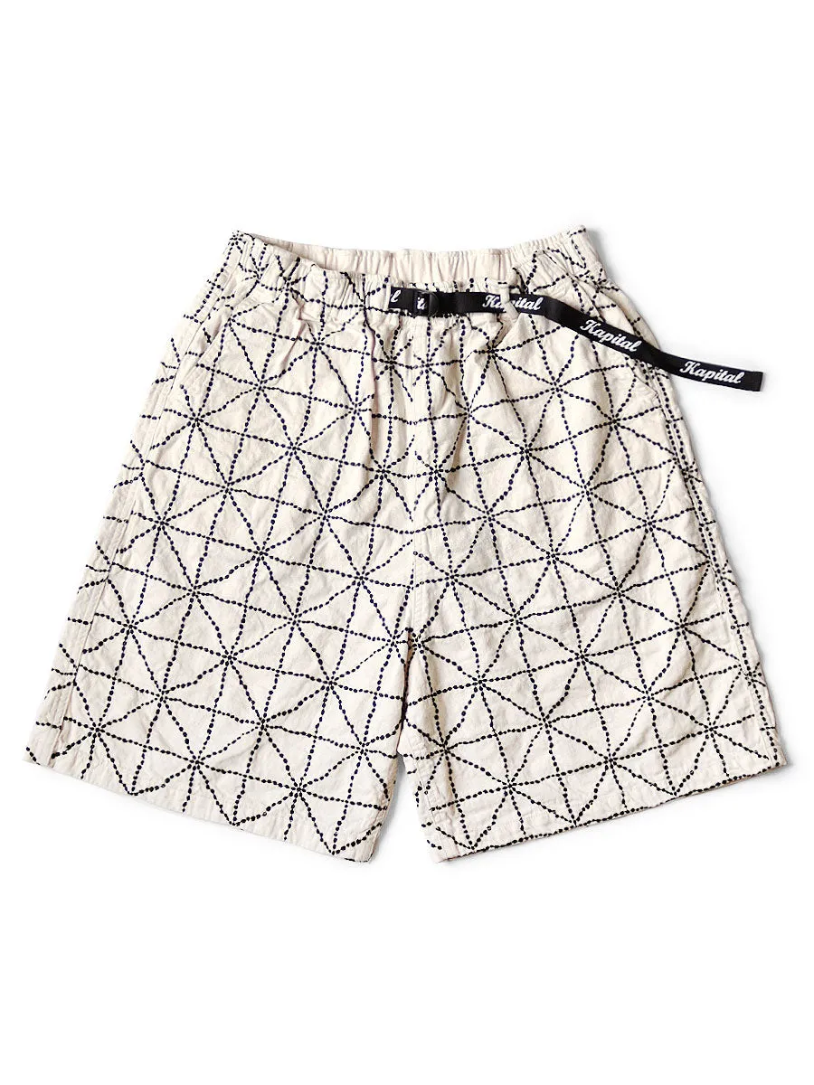 Kapital 8oz Color Denim FOLK-DOJO EASY Shorts- NAT (K2404SP185)
