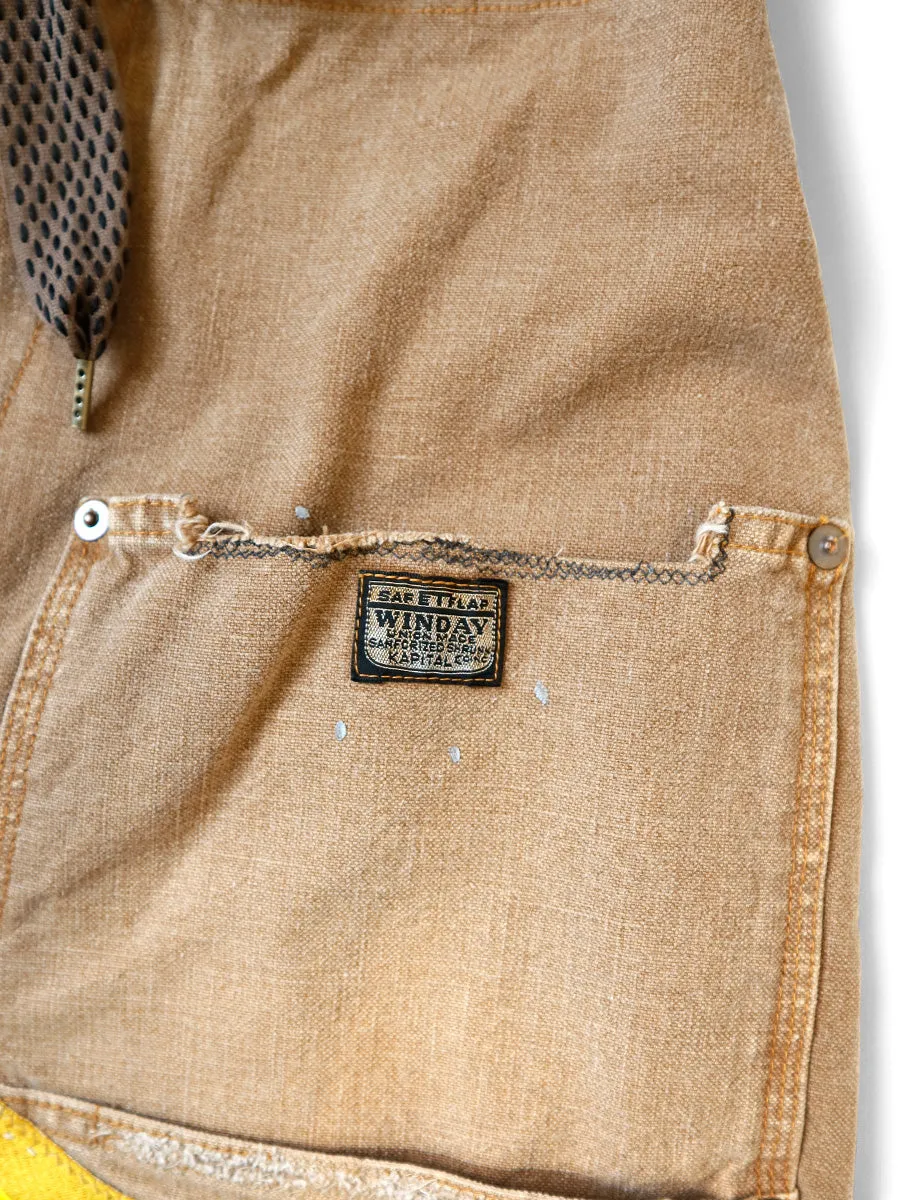 Kapital Canvas W-Knee EASY Shorts (BANANA Patch Remake) - GOLD