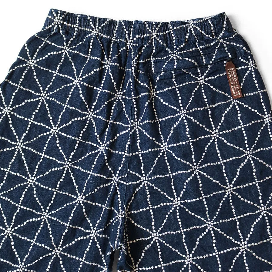 KAPITAL Denim FOLK-DOJO Embroidered Easy Shorts [ K2404SP184 ]