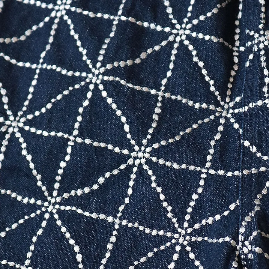 KAPITAL Denim FOLK-DOJO Embroidered Easy Shorts [ K2404SP184 ]