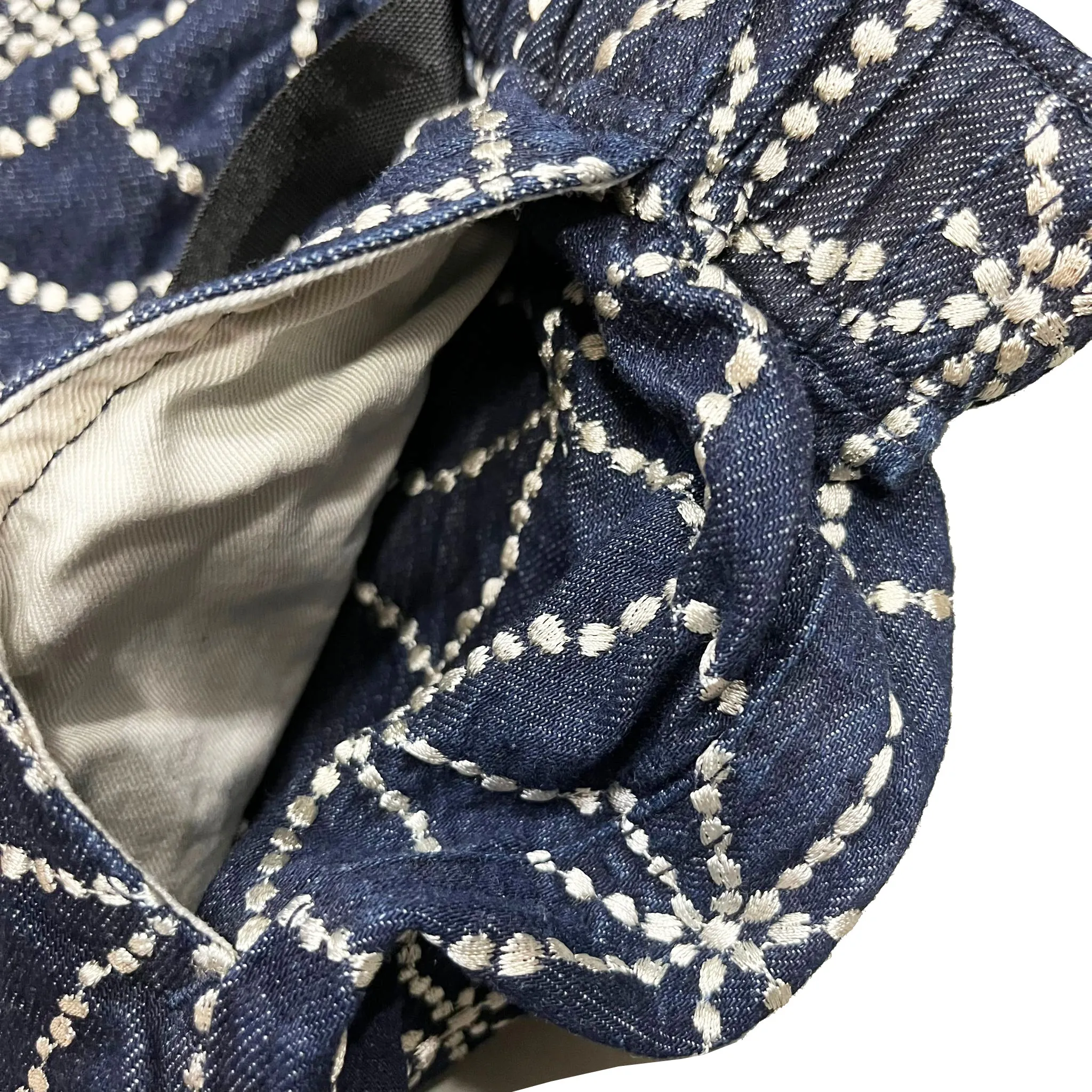 KAPITAL Denim FOLK-DOJO Embroidered Easy Shorts [ K2404SP184 ]