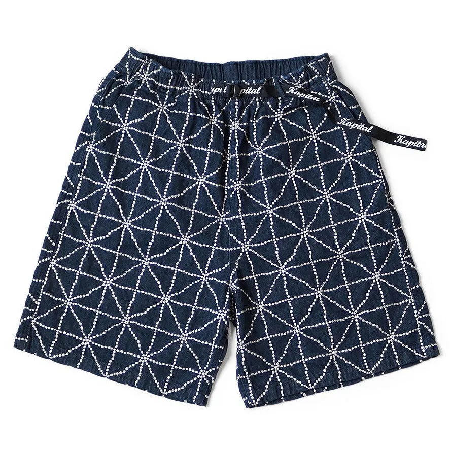 KAPITAL Denim FOLK-DOJO Embroidered Easy Shorts [ K2404SP184 ]